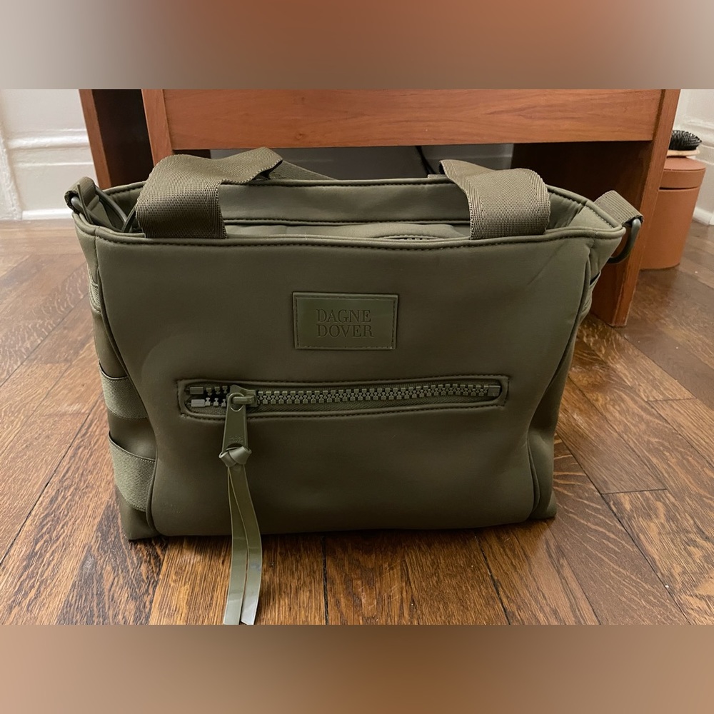 Dagne Dover Small Wade Diaper Bag Tote in Dark Moss